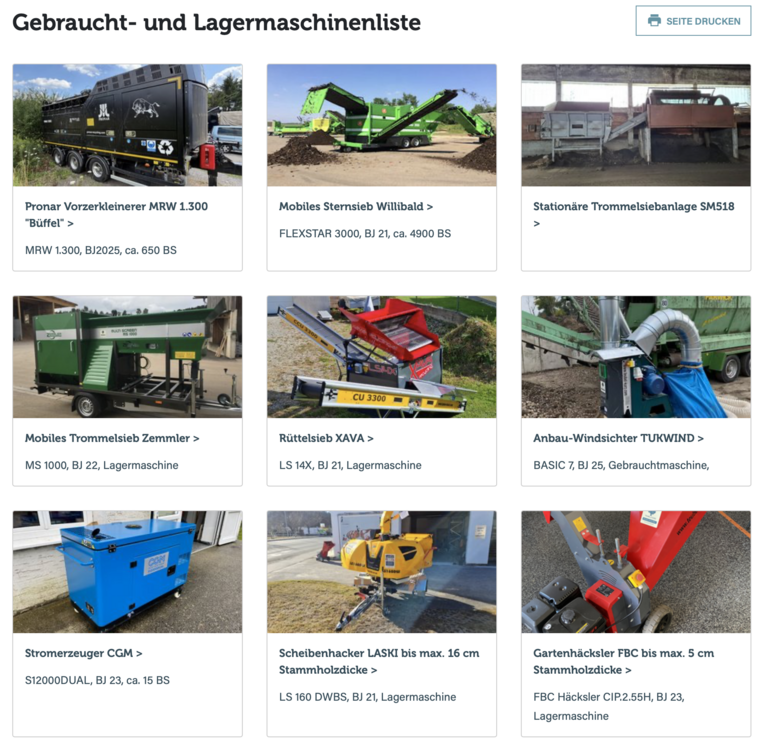 Gebrauchtmaschinen