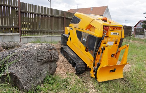 Wurzelstockfräse mit Raupenfahrwerk